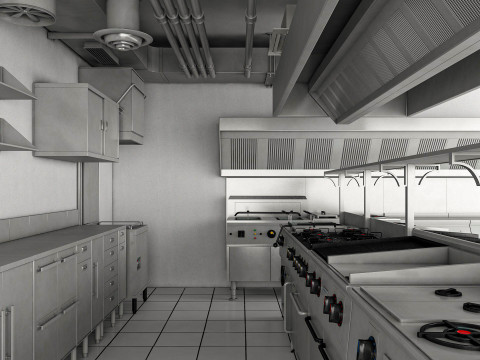 Commercial kitchen 3 3D Model