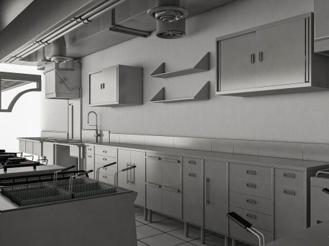 Commercial kitchen 3 3D Model