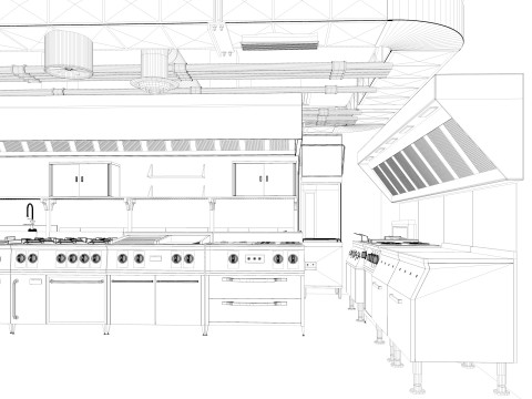 Commercial kitchen 3 3D Model