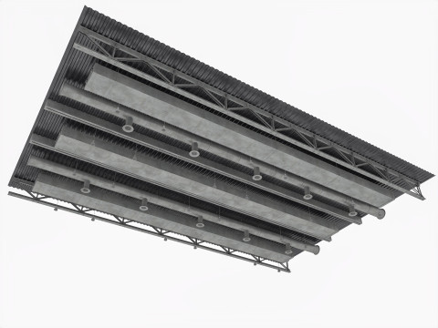 Ceiling Ventilation Pipes 3D Model
