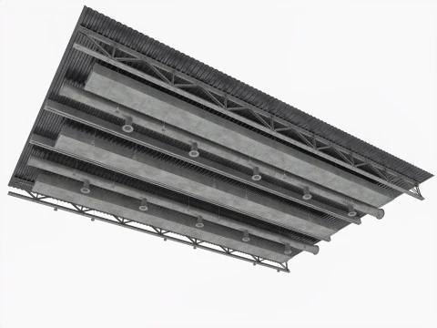 Ceiling Ventilation Pipes 3D Model