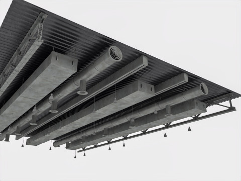 Ceiling Ventilation Pipes 3D Model