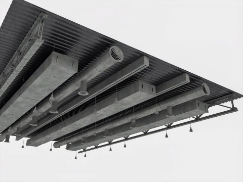 Ceiling Ventilation Pipes 3D Model