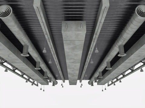 Ceiling Ventilation Pipes 3D Model