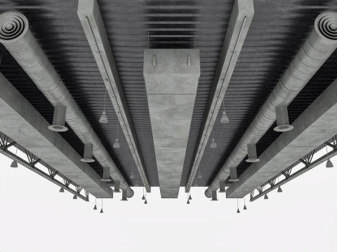 Ceiling Ventilation Pipes 3D Model