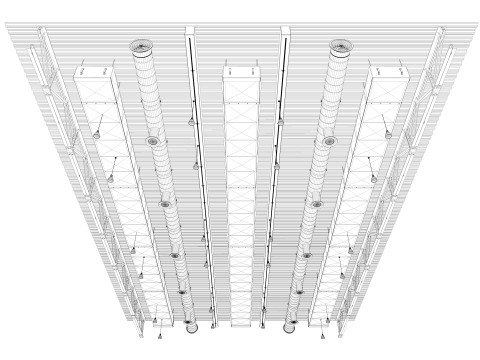 Ceiling Ventilation Pipes 3D Model