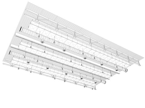 Ceiling Ventilation Pipes 3D Model