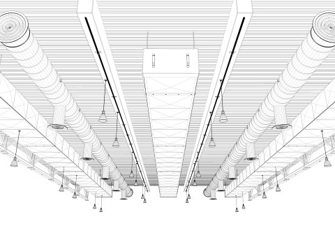 Ceiling Ventilation Pipes 3D Model