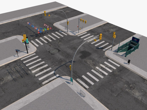 Road Street Collection Model 3D