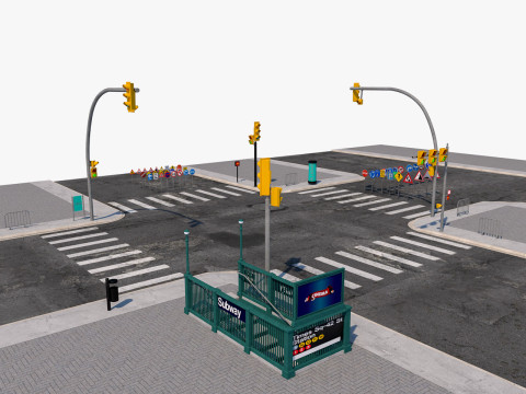 Road Street Collection Model 3D