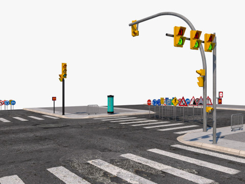 Road Street Collection Model 3D
