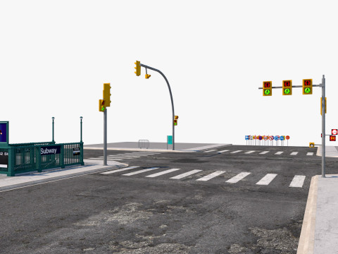 Road Street Collection Model 3D