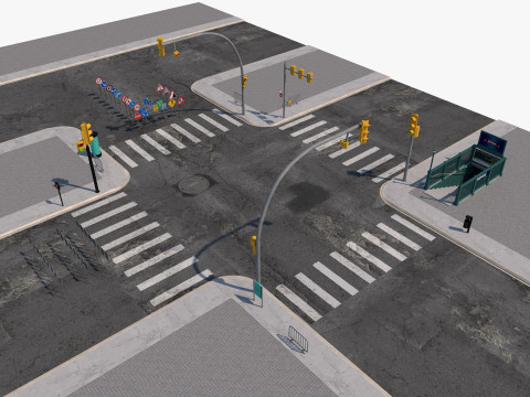 Road Street Collection Model 3D