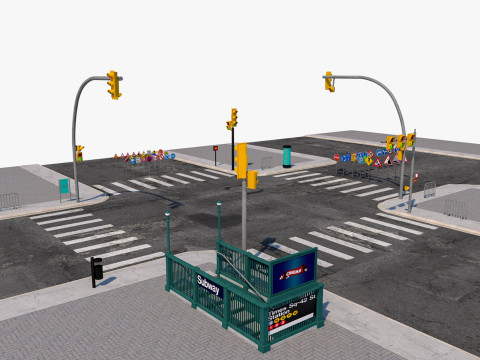 Road Street Collection Model 3D