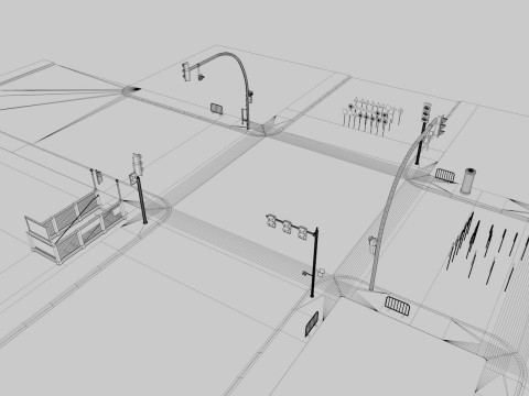 Road Street Collection Model 3D
