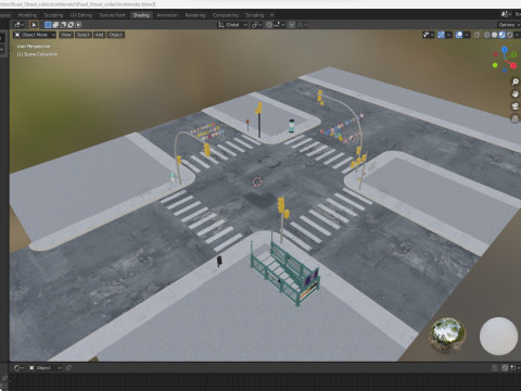 Road Street Collection Model 3D