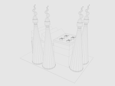 Cartoon Factory Low-poly 3D Model