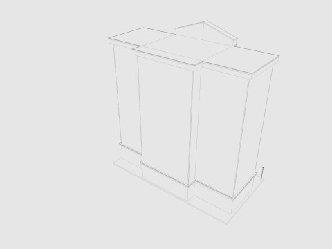 Cartoon Hotel Low-poly Model 3D
