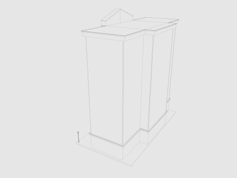 Cartoon Hotel Low-poly Model 3D