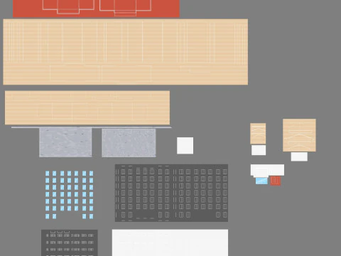 Cartoon Hotel Low-poly 3D Model