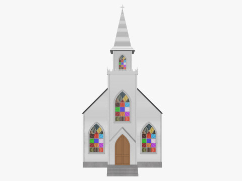 Church Low-poly 3Dモデル