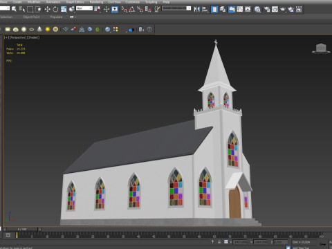 Church Low-poly 3Dモデル