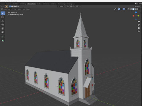 Church Low-poly 3Dモデル