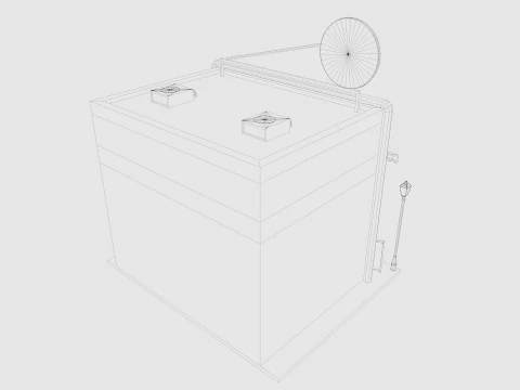 Cartoon Candy Shop Low-poly 3D Model