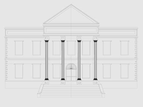 Cartoon Bank 3D Модель