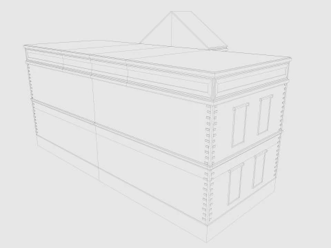 Cartoon Bank 3D Model