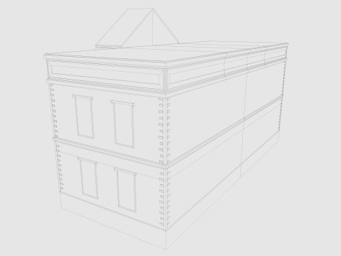 Cartoon Bank 3D Модель