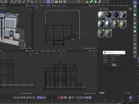 Cartoon Police Station Low-poly Model 3D
