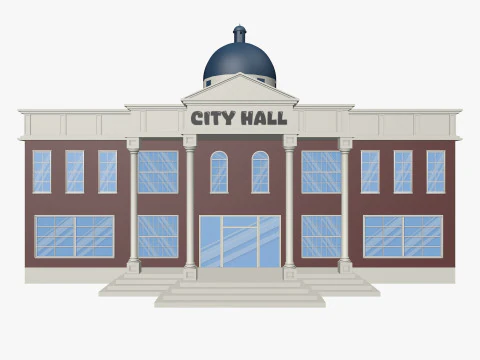Ayuntamiento de dibujos animados Modelo 3D