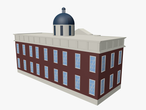 Cartoon City Hall 3D Модель