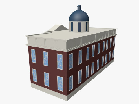 Cartoon City Hall 3D Модель