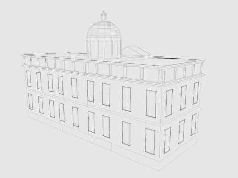 Ayuntamiento de dibujos animados Modelo 3D