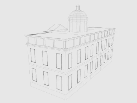 Ayuntamiento de dibujos animados Modelo 3D
