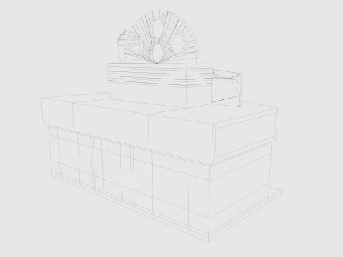 Edificio de cine de dibujos animados Low-poly Modelo 3D