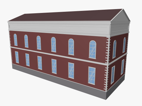 Cartoon Courthouse 3D Model