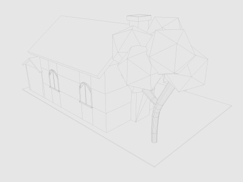 Cartoon House 3 Low-poly 3D Model