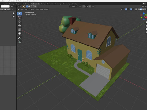 Cartoon House 3 Low-poly 3D Model