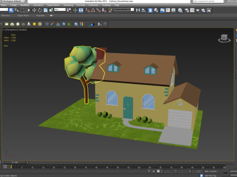Cartoon House 3 Low-poly 3D Model
