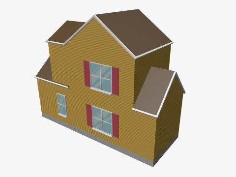 Cartoon House 4 Low-poly 3Dモデル