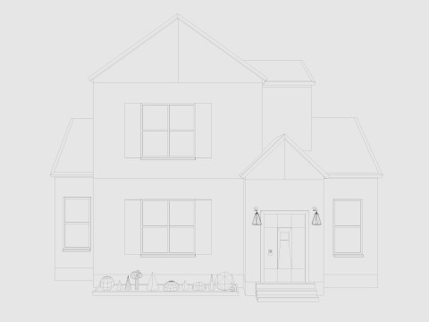 Cartoon House 4 Low-poly 3Dモデル