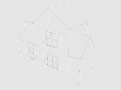 Cartoon House 4 Low-poly 3Dモデル