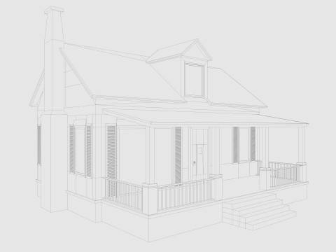 Cartoon House 5 Low-poly 3D Model