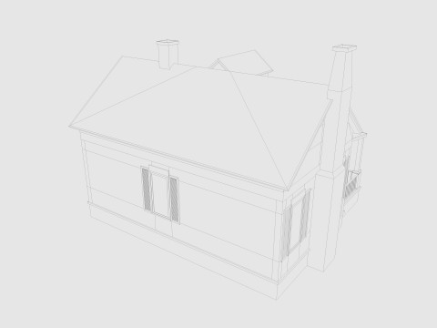 Cartoon House 5 Low-poly 3D Model