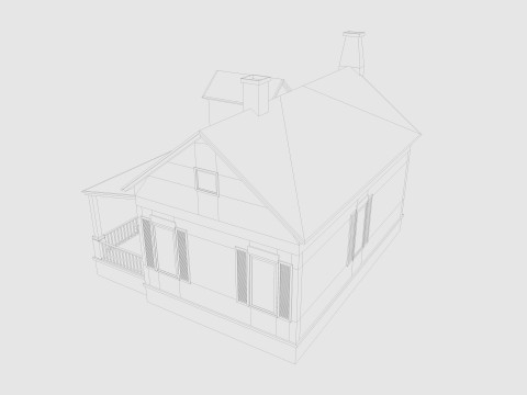Cartoon House 5 Low-poly 3D Model