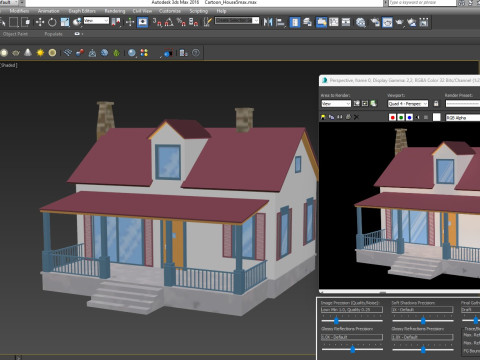 Cartoon House 5 Low-poly 3D Model