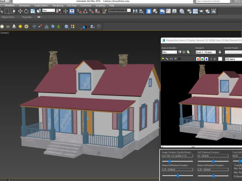 Cartoon House 5 Low-poly 3D Model